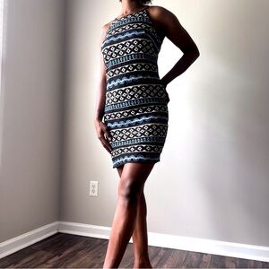 Blue Hue Embroidered Shift Dress